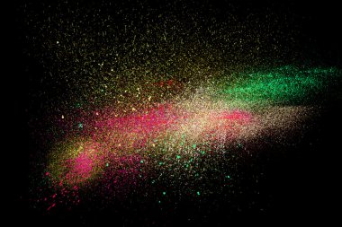 Renkli toz patlama bulut