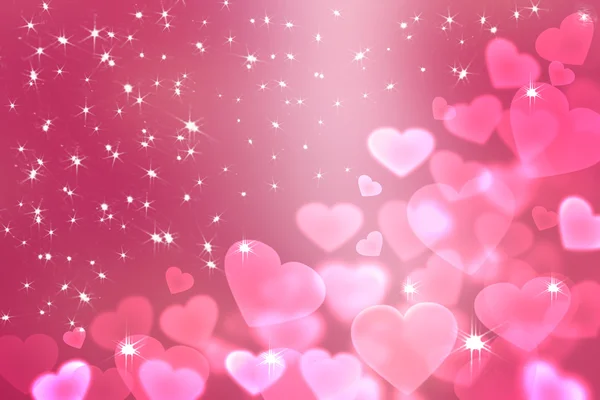 Wallpaper  to Valentine's Day with pink hearts — Stock Photo, Image