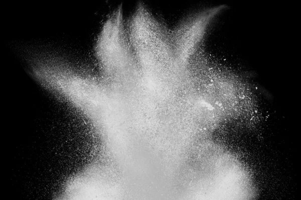 Freeze motion of white powder exploding — Stock Photo, Image