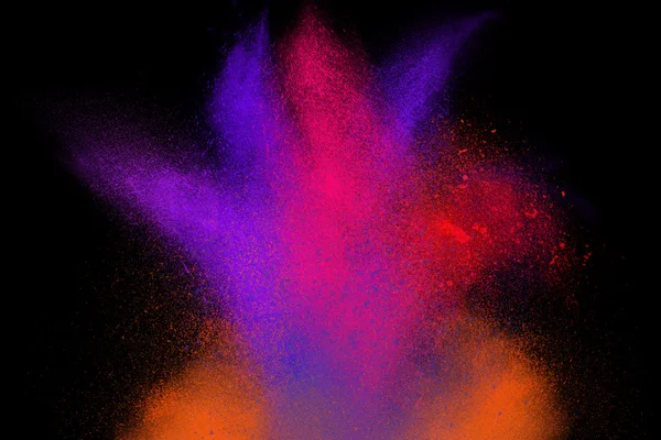 Renkli toz patlayan hareket dondurmak — Stok fotoğraf