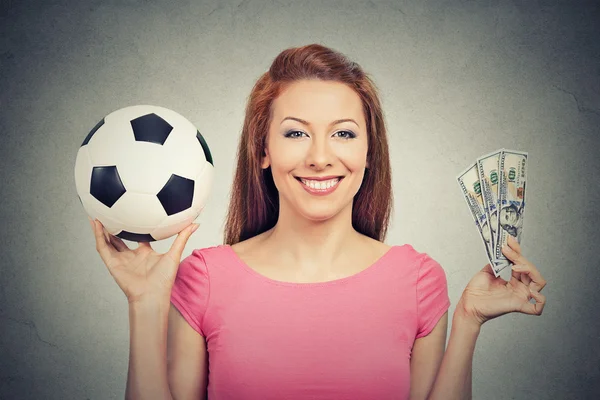 Football and money — Stock Photo, Image