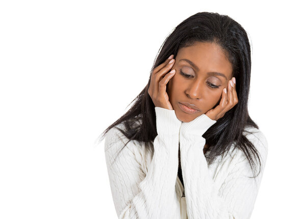 sad depressed unhappy woman with no motivation in life