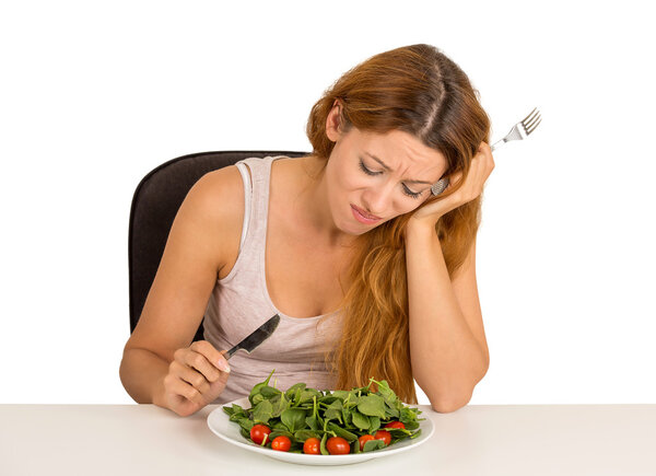 woman stressed tired of diet restrictions