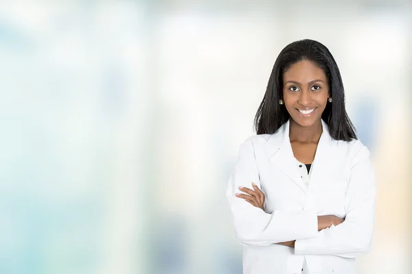 Confident African American female doctor medical professional — Stock Photo, Image