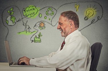 Komuta sizde ekoloji sorunları çözme bilgisayarda çalışarak