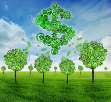 İş yatırım ekonomi ağaç dolar işareti şeklinde 