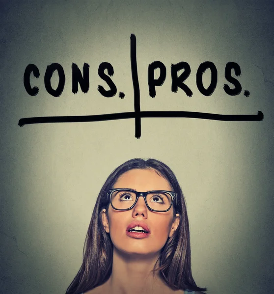 Pros and cons, for and against argument concept — Stock Photo, Image