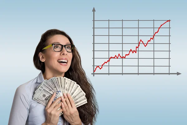 Zaken, mensen en geld concept — Stockfoto