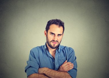 angry grumpy young man, about to have nervous breakdown