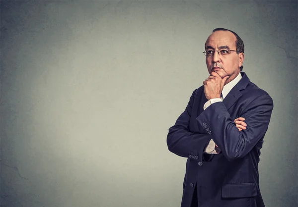 Portrait of a serious thoughtful businessman — Stock Photo, Image