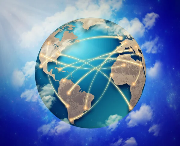 Internet global business connection partnership modern economics — Stockfoto