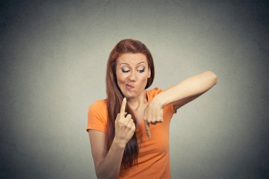 Confused thinking woman. Decision making, uncertainty