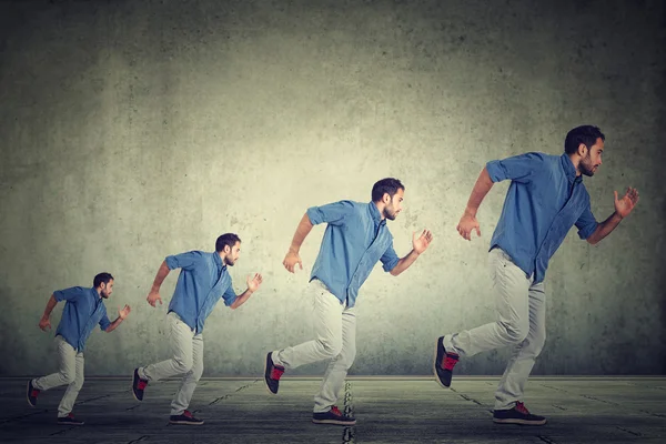 Busy growing man — Stock Photo, Image