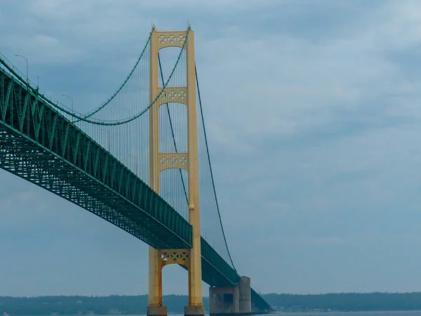 Nyári Napkelte Mackinac Hídon Michigan — Stock Fotó