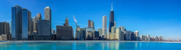 Panoramic View City Chicago Skyline — Fotografia de Stock