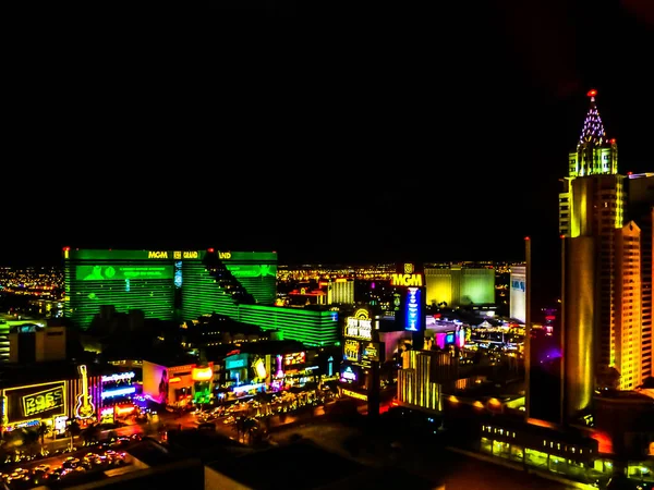 Vista Del Strip Las Vegas Por Noche — Foto de Stock