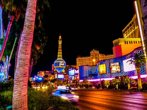 Vista Del Strip Las Vegas Por Noche — Foto de Stock