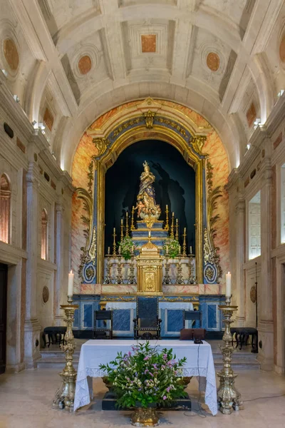 Altar Iglesia Católica Bellamente Decorado Lisboa Portugal Iglesia Histórica Europea — Foto de Stock