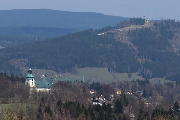 Templom Hegyi Táj — Stock Fotó