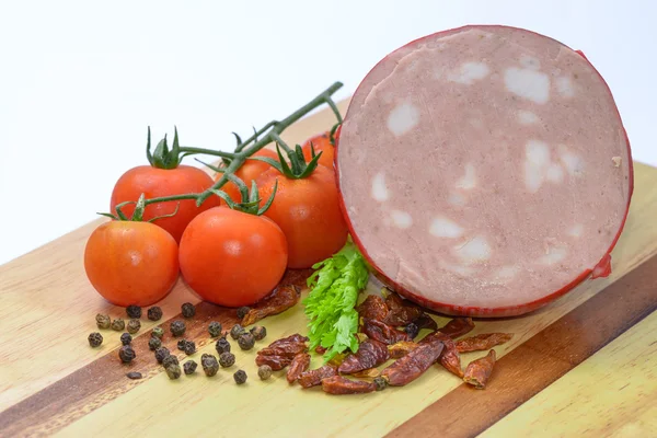 Mortadella salam ve sebze