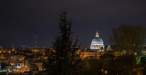 景观的 san 彼得和罗马的夜晚 — 图库照片
