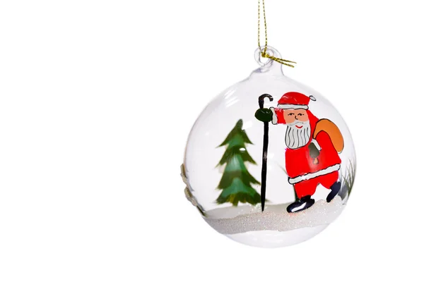 Santa claus vánoční koule — Stock fotografie