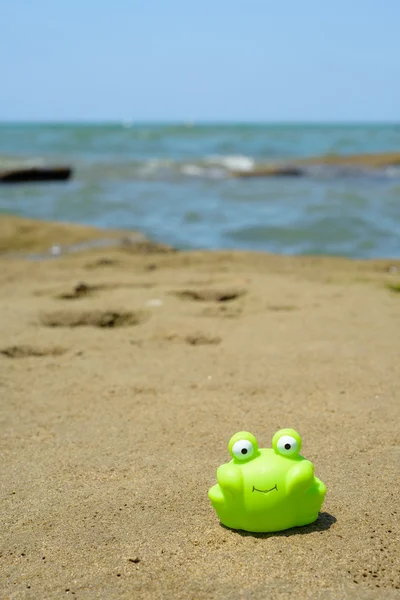 모래에 게 장난감 — 스톡 사진