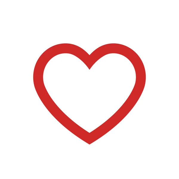 red heart outline vector