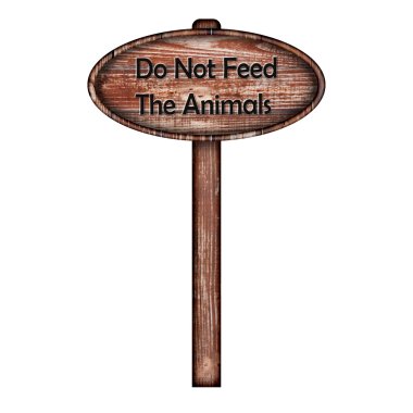 Do not feed the animals sign clipart