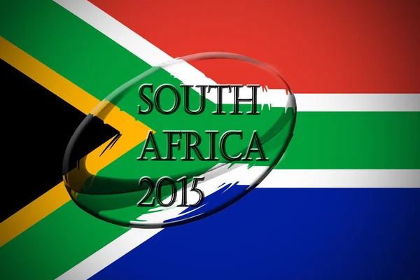 南非橄榄球球地图 — 图库照片