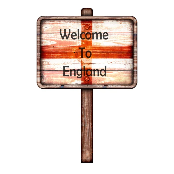 Bem-vindo ao sinal da Inglaterra — Fotografia de Stock