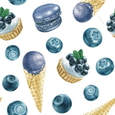 Sulu Boya yaban mersini lezzetli desen