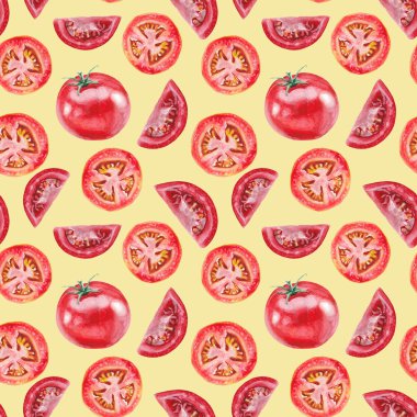 Suluboya domates desen