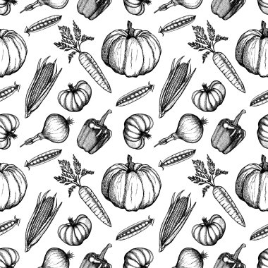 Mürekkep sebzeli vektör ayarlandı