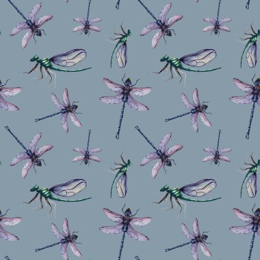 Suluboya yusufçuk yaz desen