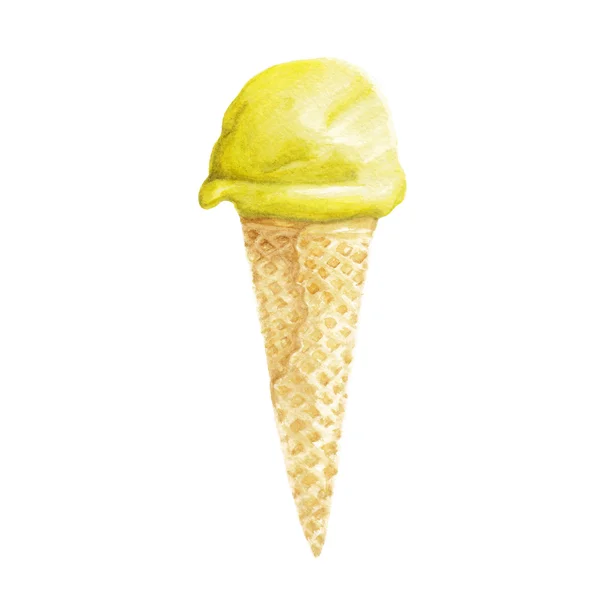 Акварель банан мороженое — стоковое фото