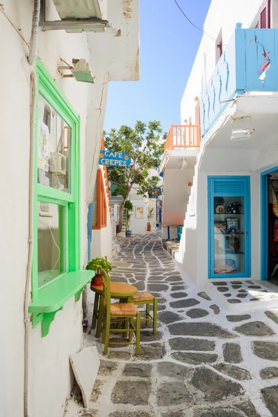 Strada tipica a Naousa, Paros — Foto Stock