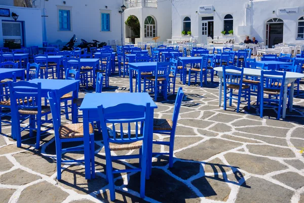 Restaurantes e cafés, em Naousa, Paros — Fotografia de Stock