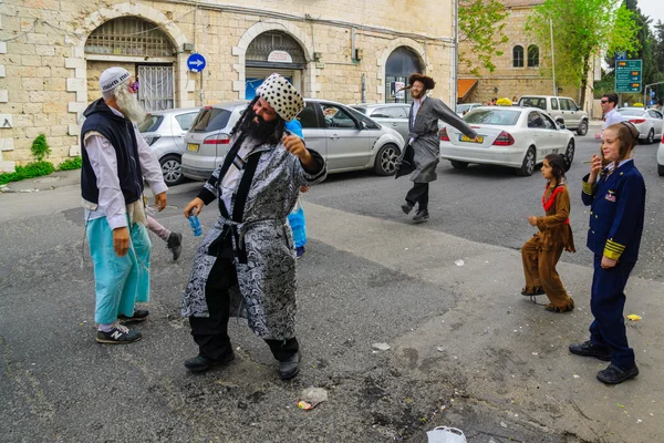 Breslov Hasidic Judíos bailan — Foto de Stock