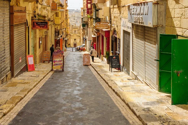 Straatbeeld in Valletta — Stockfoto
