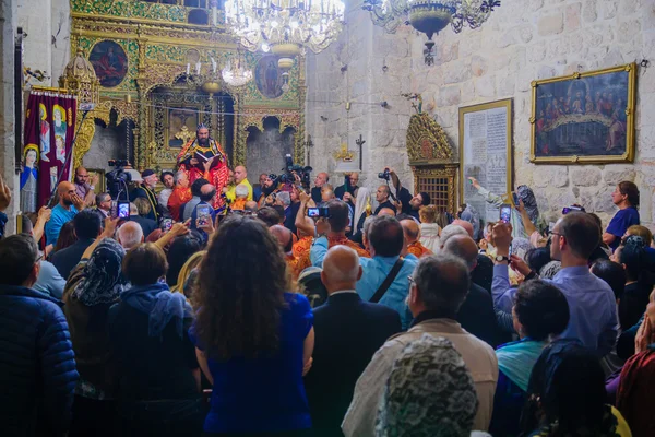 Умывание ног церемония, в Сирийской православной церкви Св. Марка с — стоковое фото
