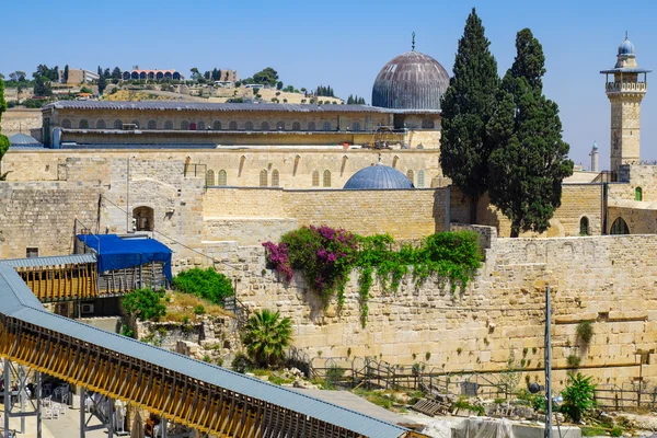 Moschea Al-Aqsa. La città vecchia di Gerusalemme — Foto Stock