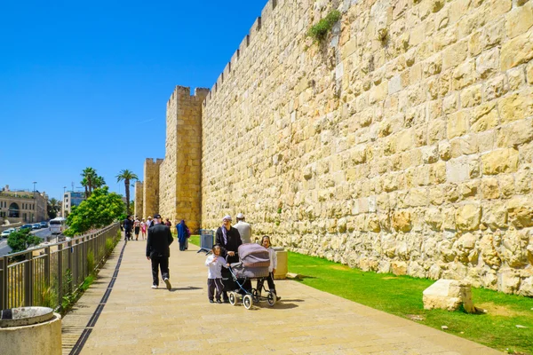 Murallas de la ciudad vieja, Jerusalén —  Fotos de Stock