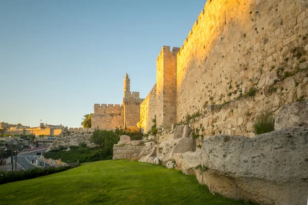 Hradby starého města v Jeruzalémě — Stock fotografie