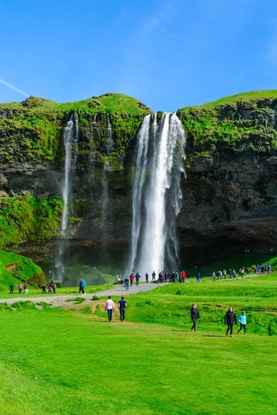 Seljalandsfoss καταρράκτης, Νότια Ισλανδία — Φωτογραφία Αρχείου