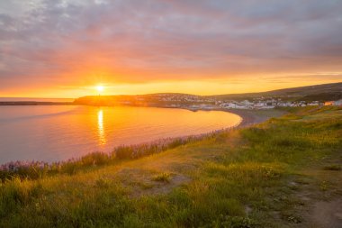 Husavik, gün batımı görünümü