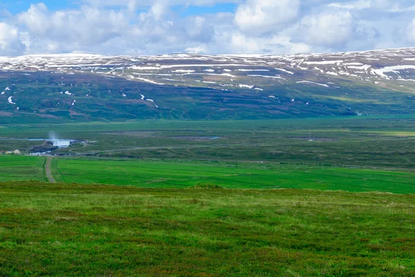 Paisaje y la cascada de Godafoss — Foto de Stock