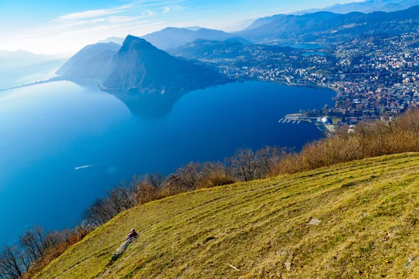 Monte Bre, cerca de Lugano — Foto de Stock