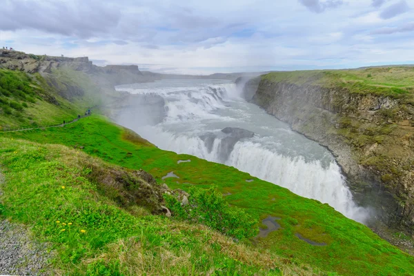 A Gullfoss vízesés — Stock Fotó