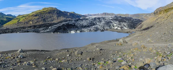 Solheimajokull ledovec, na jihu Islandu — Stock fotografie